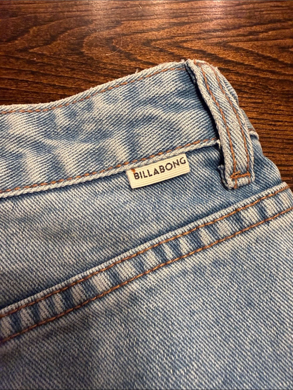 Billabong High-Rise Light Blue Denim Shorts - Picture 3 of 5